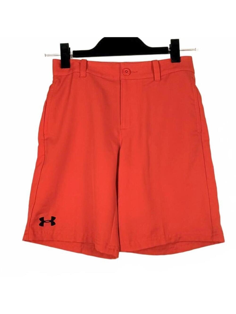 Under Armour Boys Golf Shorts Red Athletic Performance Youth Tech New Sz Small